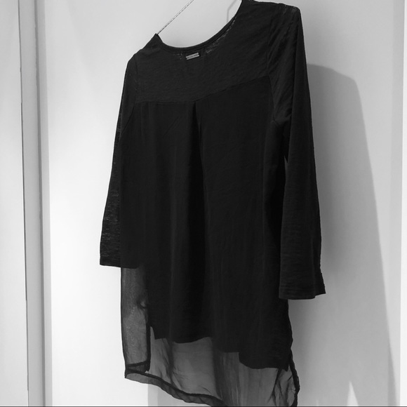 Michael Kors Heathered Black Mesh back Top - Picture 2 of 5